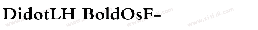 DidotLH BoldOsF字体转换